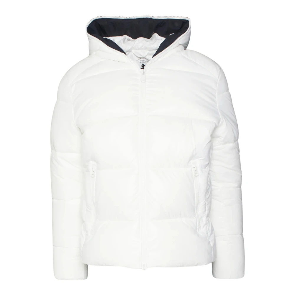 Save The Duck Hooded Duck Coat White Heren