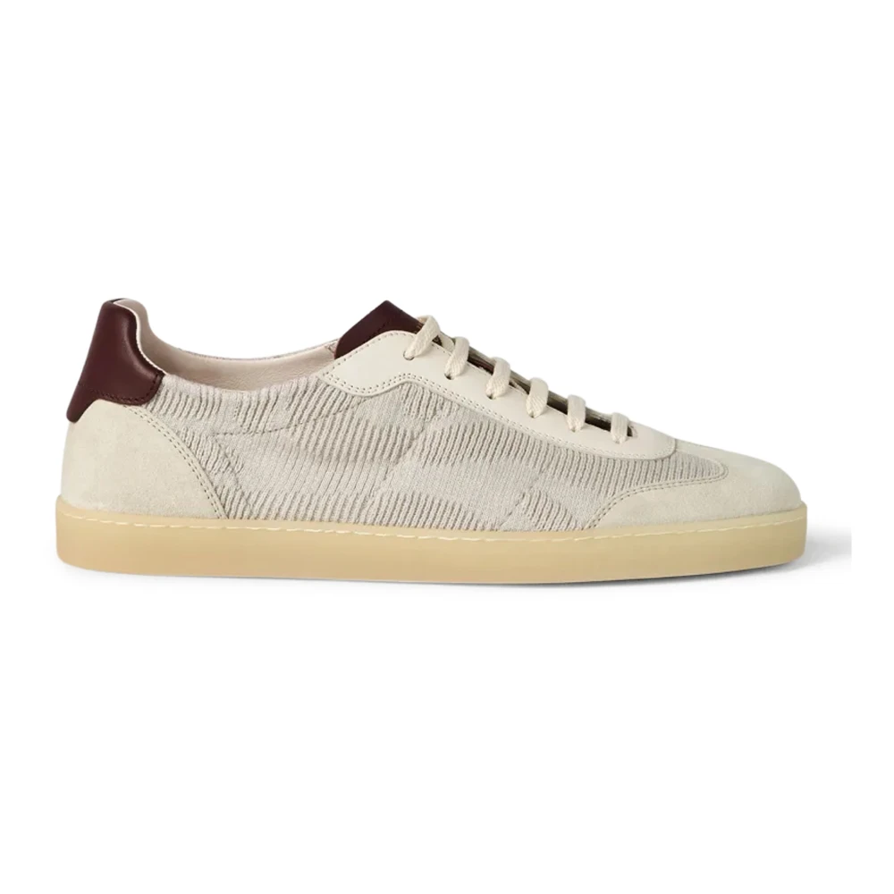 Brunello Cucinelli Knit Sneakers Heren Schoenen Beige