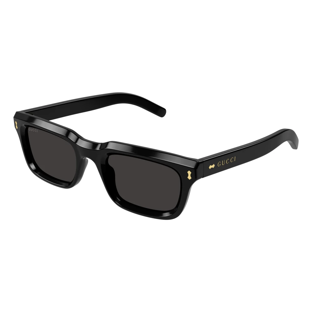 Gucci Men's Black Rectangular Sunglasses