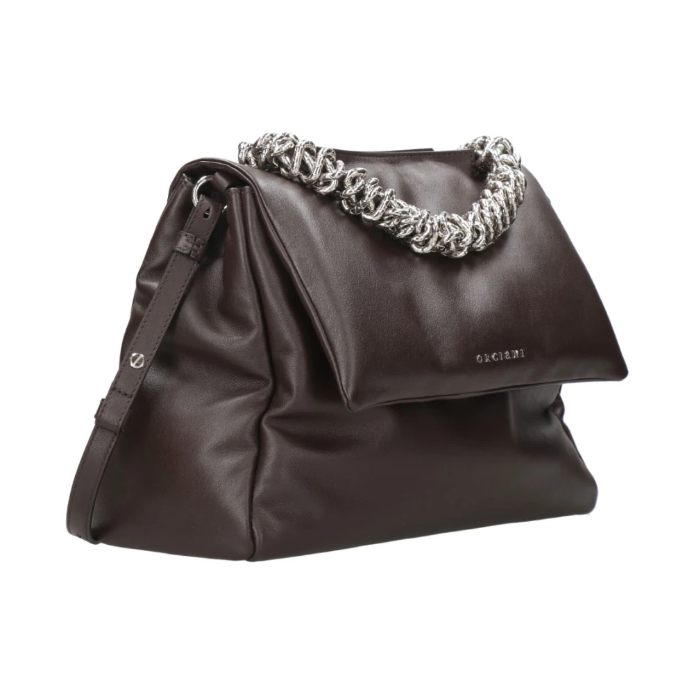 Orciani Stijlvolle leren handtas met kwast Brown Dames