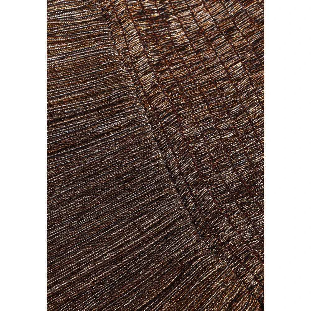 Est'Seven Bronzen Glans Jurk Brown Dames
