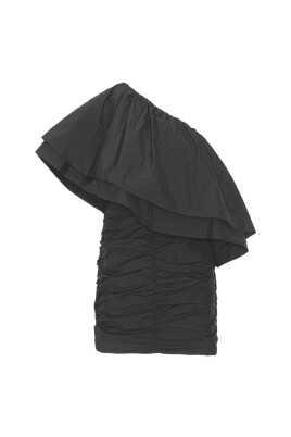 one-shoulder-black-pleated-dress