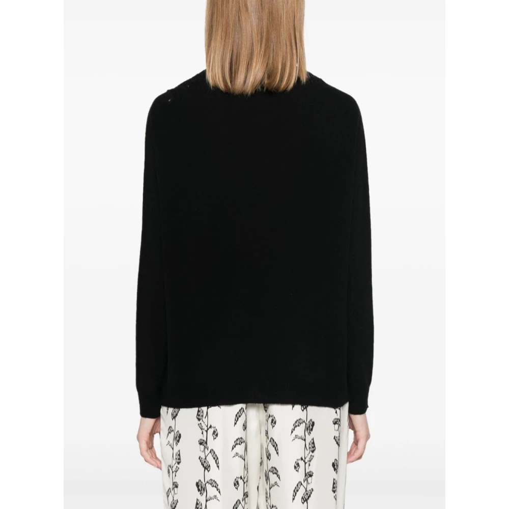 Ermanno Scervino Zwarte V-hals trui Black Dames