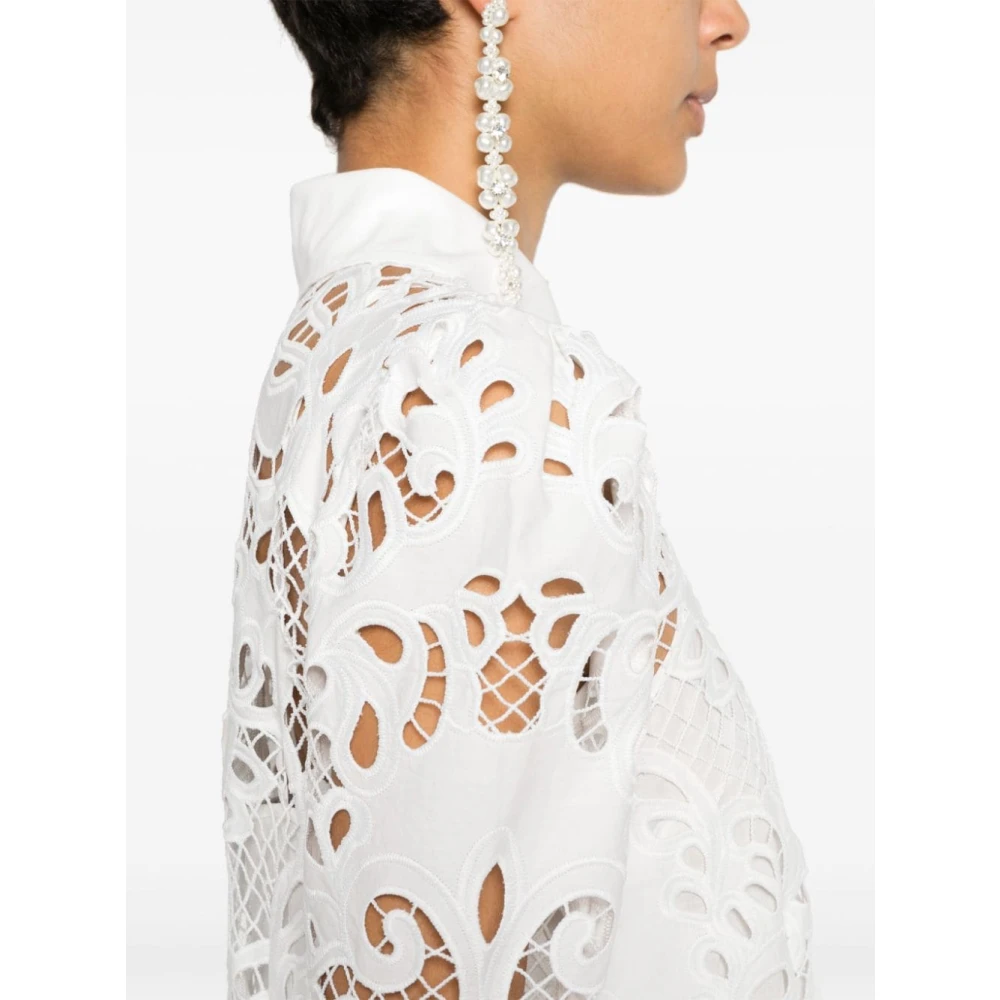 Self Portrait Korte Witte Kantjurk White Dames