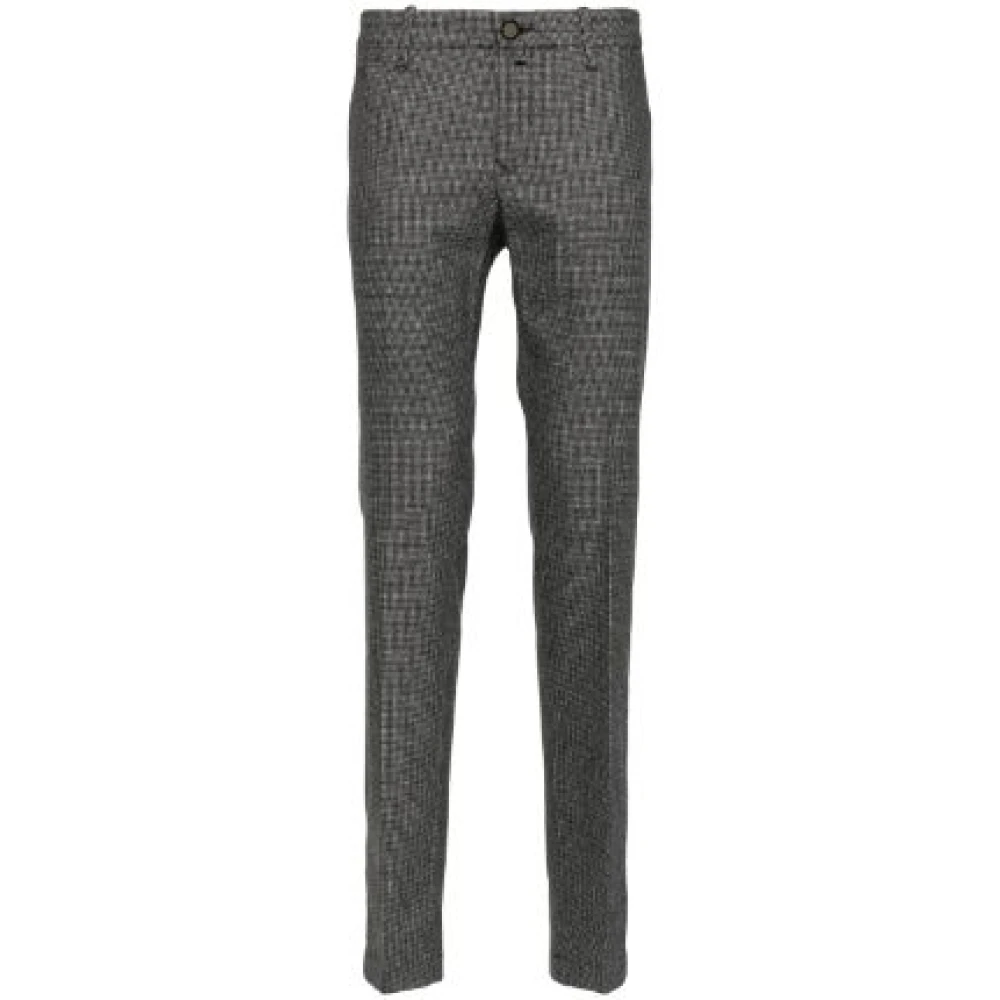 Jacob Cohën Houndstooth Wolblend Broek Gray Heren