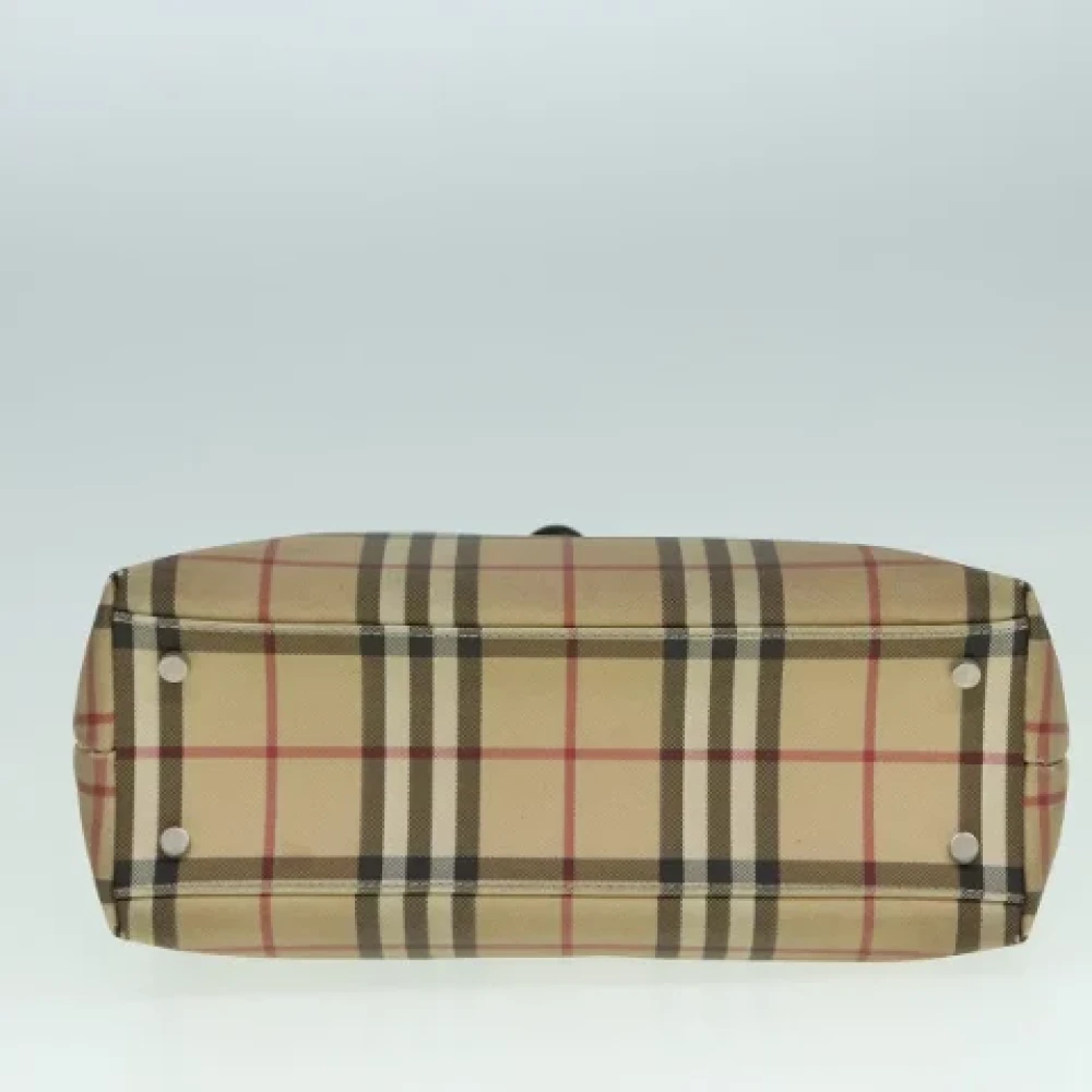 Burberry Vintage Pre-owned Leather handbags Beige Dames