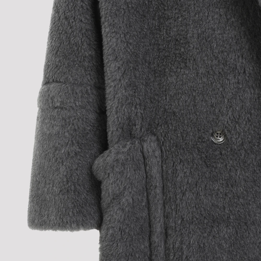 Max Mara Oversized wollen Teddy Kadiak jas Gray Dames