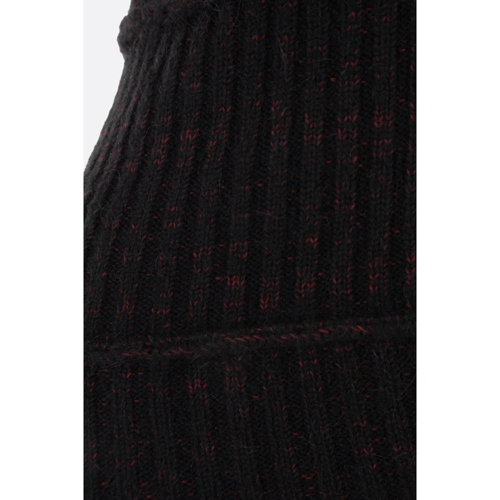 MM6 Maison Margiela Zwarte Asymmetrische Sweater Pullover Black Dames
