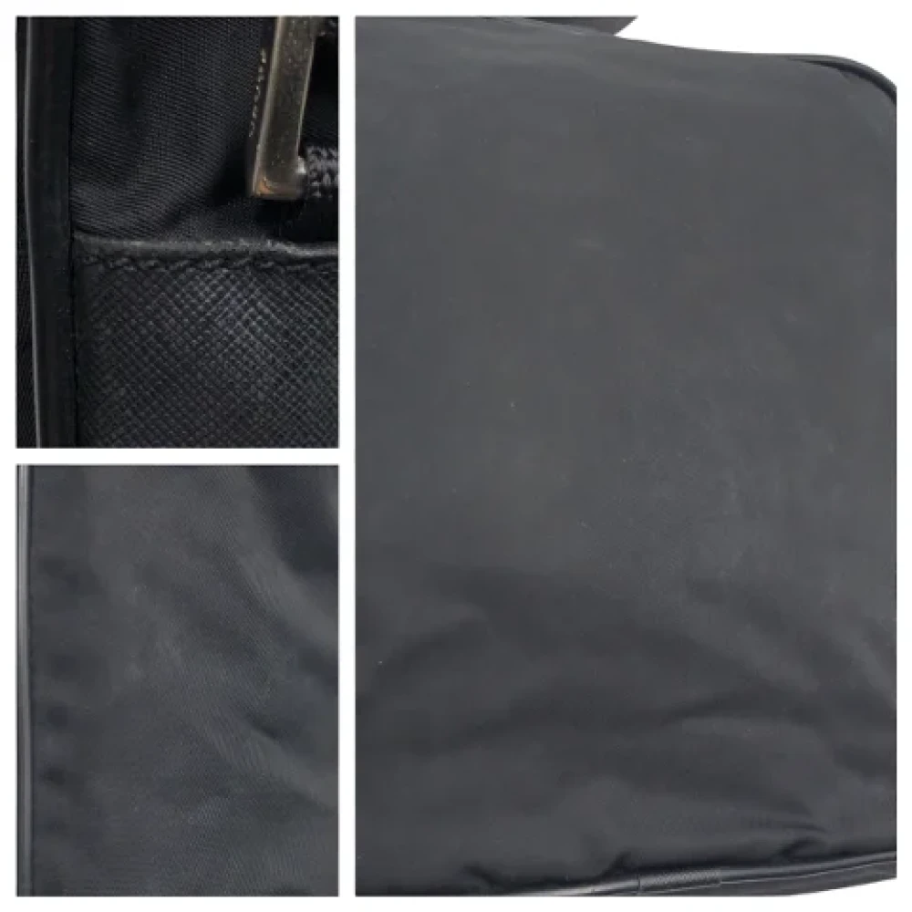 Prada Vintage Pre-owned Canvas crossbody-bags Black Dames