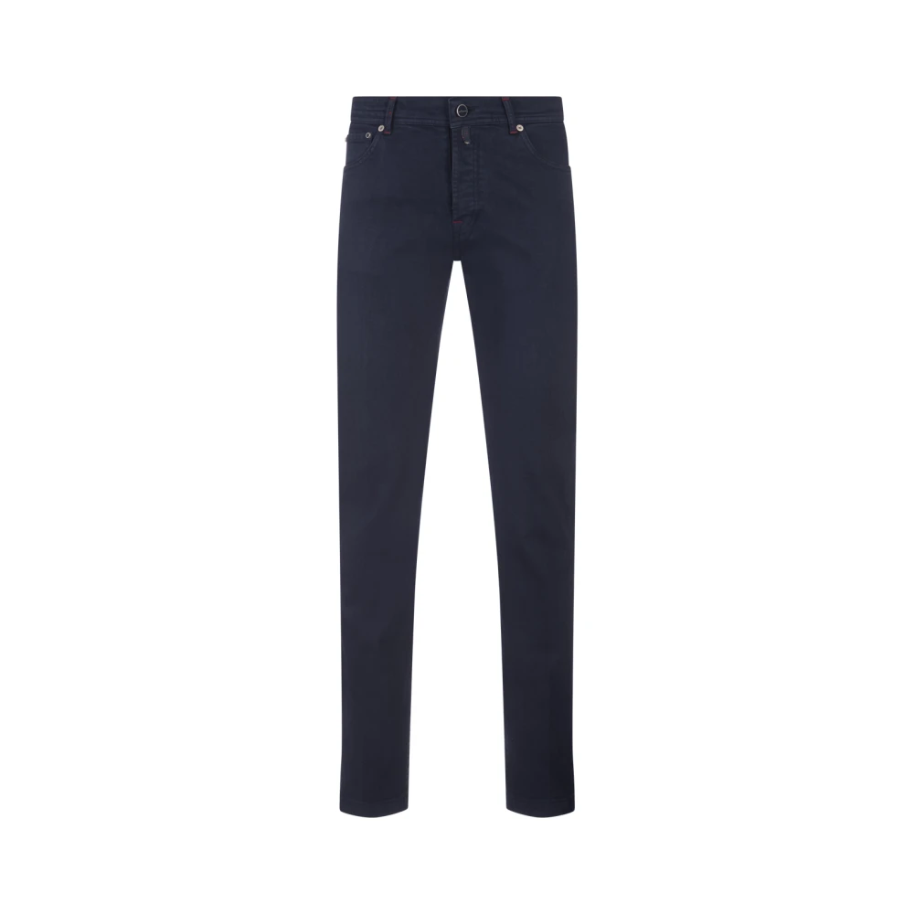 Kiton Slim-fit Blauwe Denim Jeans Blue Heren