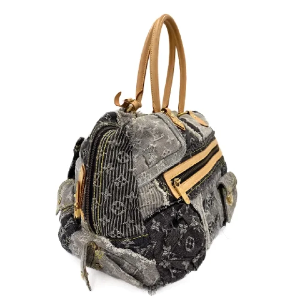Louis Vuitton Vintage Pre-owned Denim louis-vuitton-bags Gray Dames