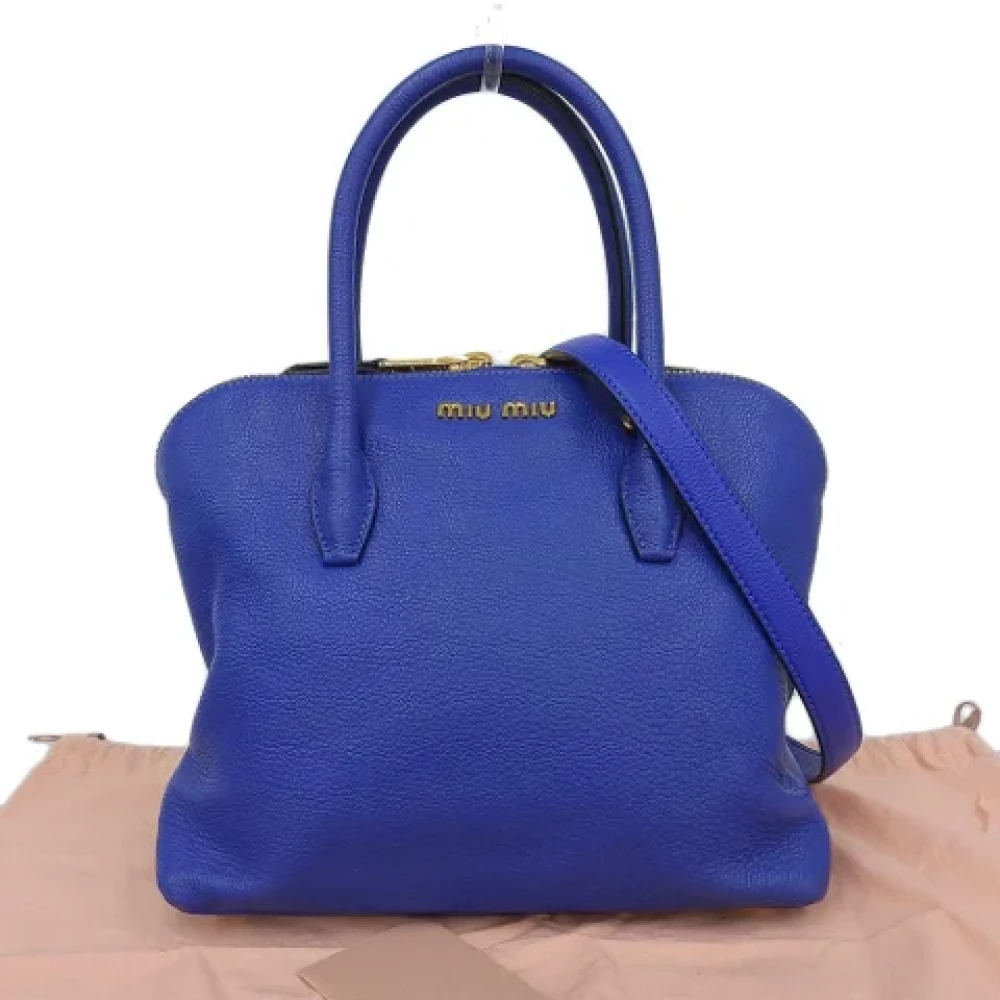 Miu Pre-owned Fabric handbags Blue Dames