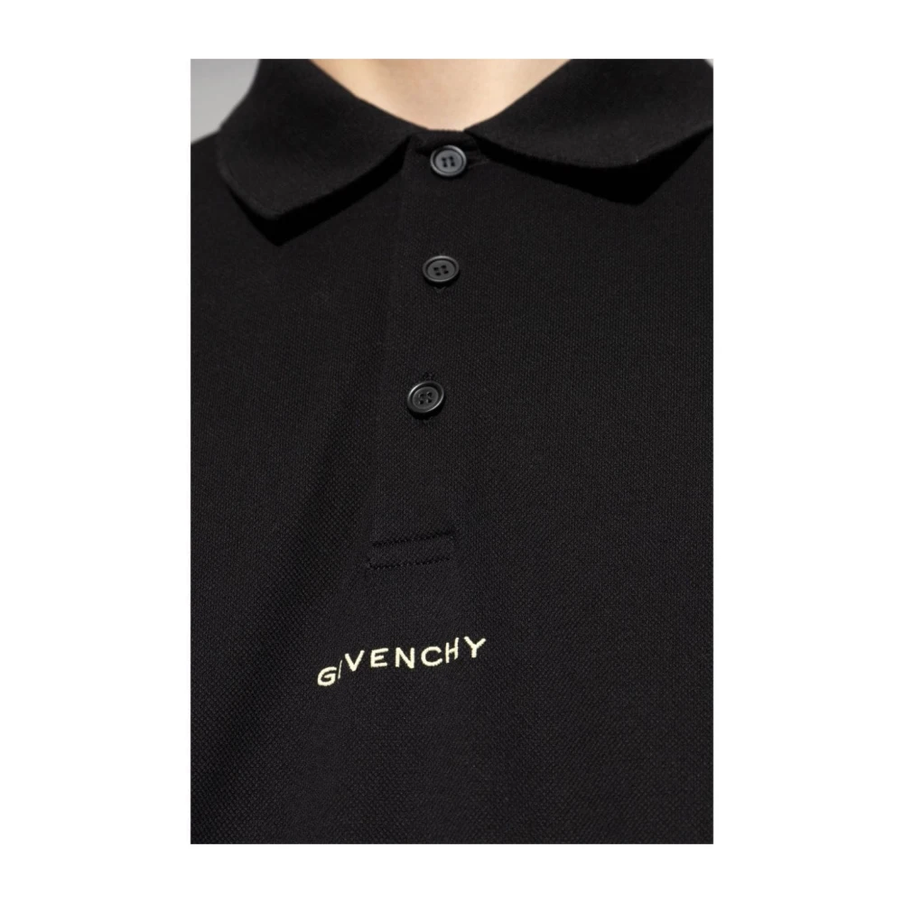 Givenchy Polo Shirt met geborduurd detail Black Heren