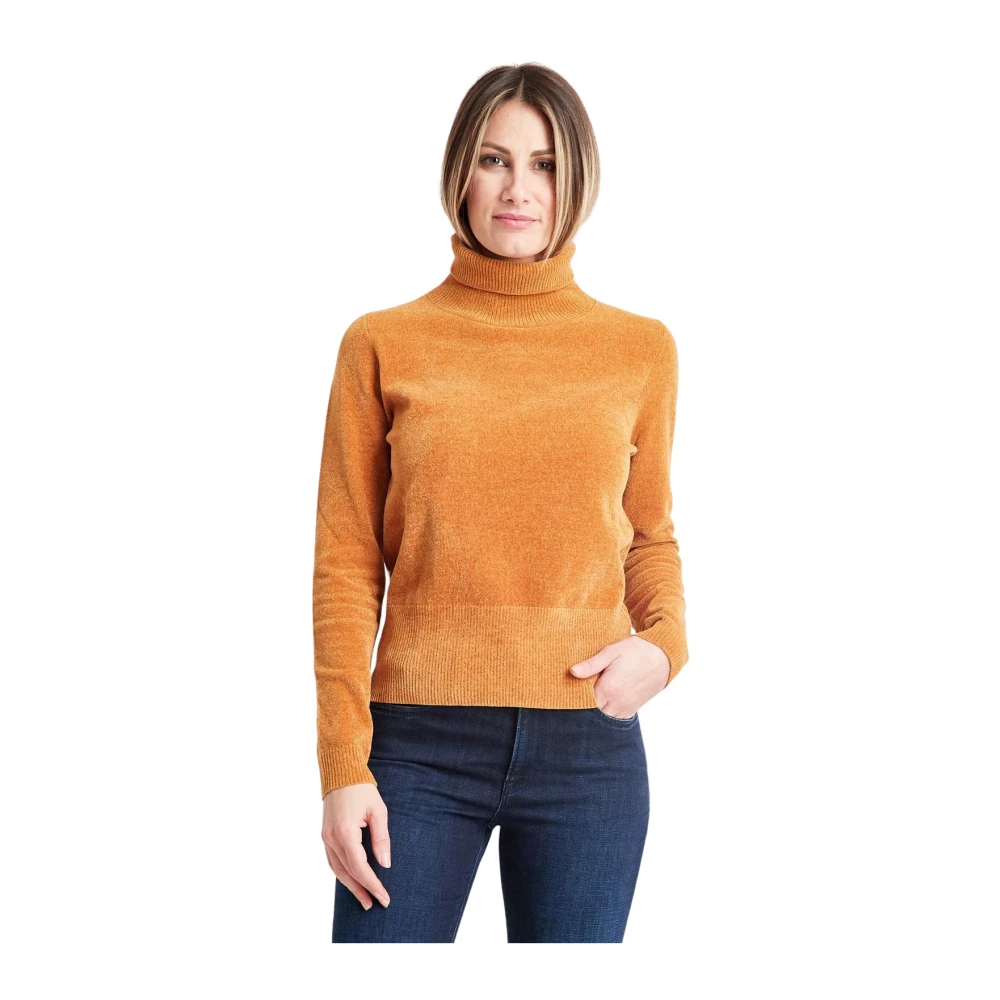 RRD Velvet Turtleneck Orange Dames