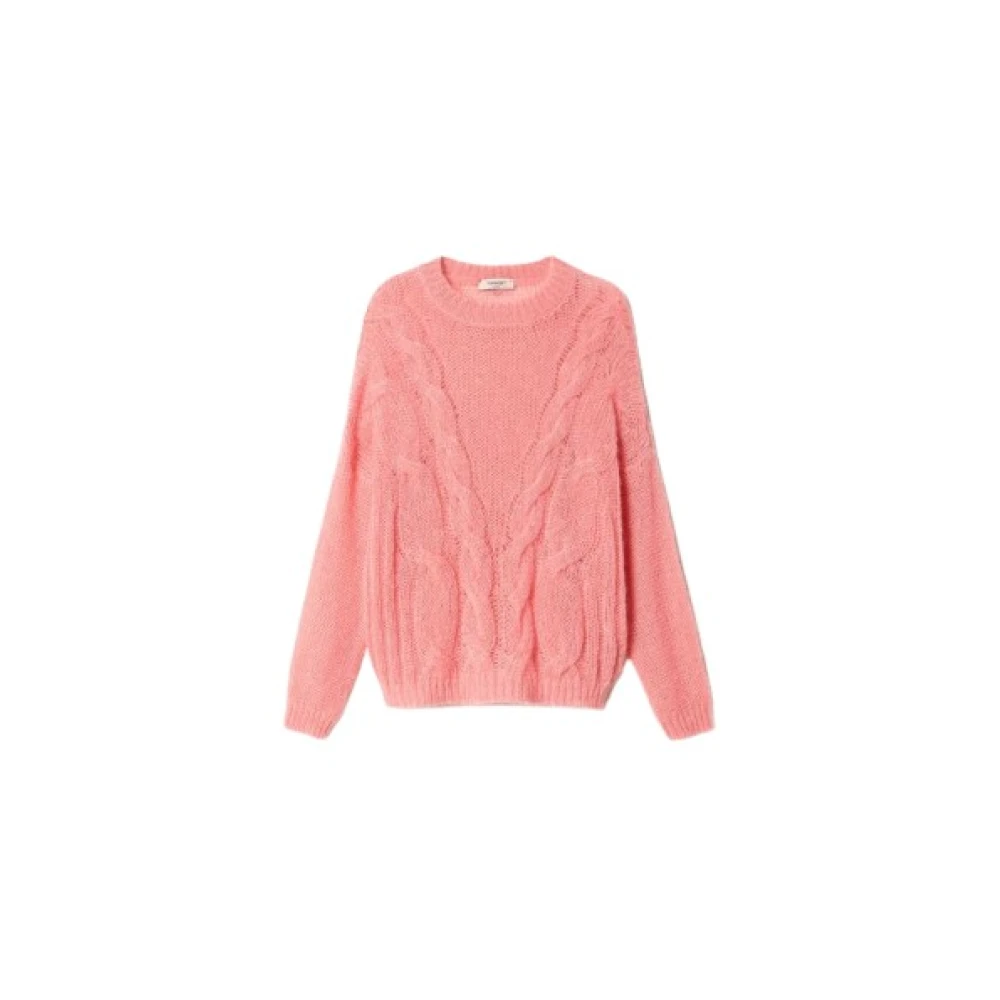 Twinset Oversized Mohair Trui Pink Dames