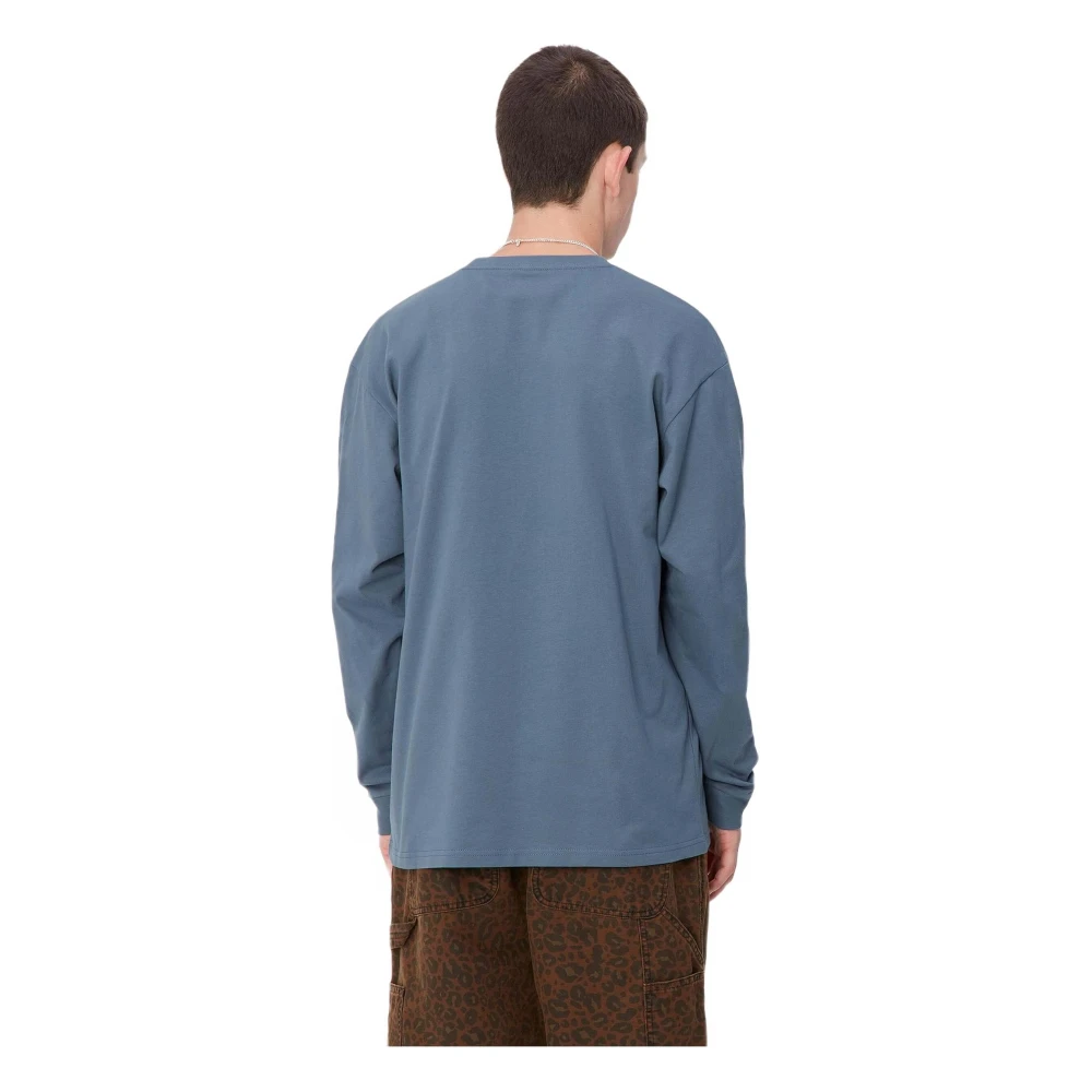 Carhartt WIP L S Chase Longsleeve T-shirt Blue Heren