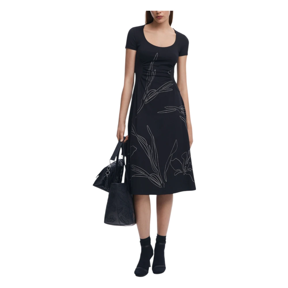 Desigual Lange Jurken Collectie: Lente Zomer Black Dames
