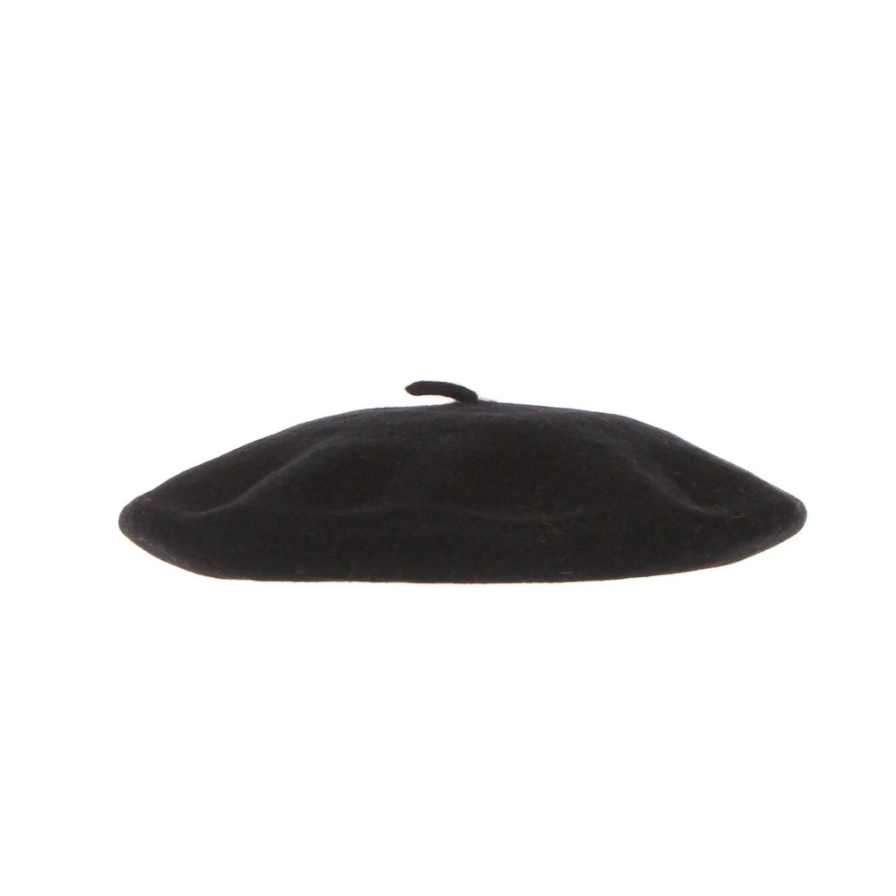 Kangol Zwarte Wollen Baret Hoed Black Heren