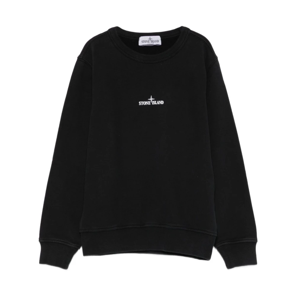 Stone Island Black Kids T-Shirts And Polos - Male - Kids Sweatshirts - 10 Y - Kids