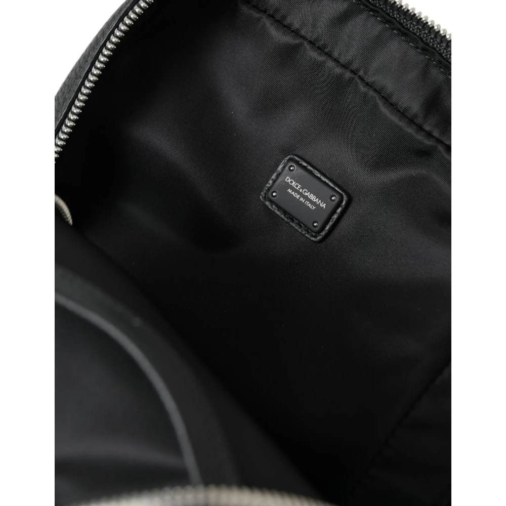 Dolce & Gabbana Elegante zwarte leren rugzak Black Heren