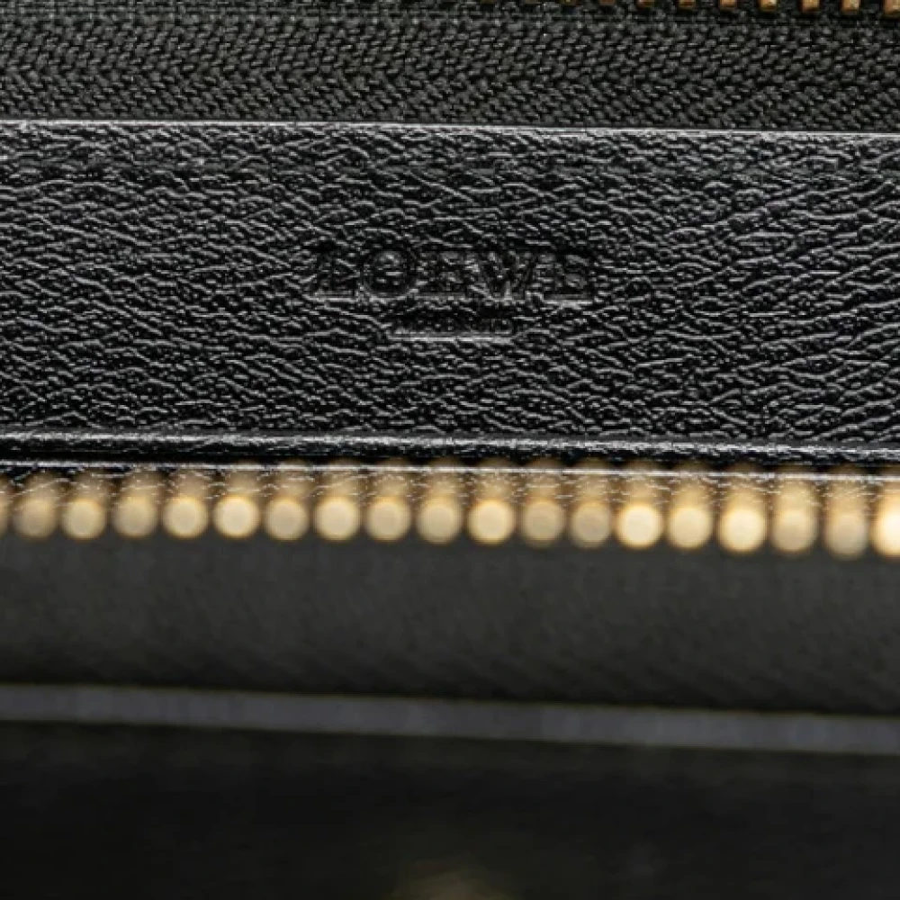 Loewe Pre-owned Leather wallets Black Dames