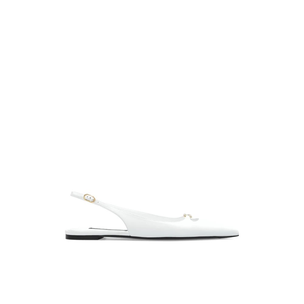 Dolce & Gabbana Donna Bianco Ballet Flats Lollo