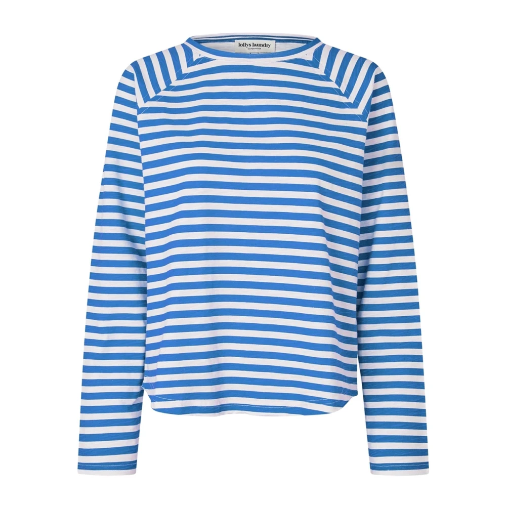 Lollys Laundry Women's Blue Neon Cotton Tee Top - Long Sleeve T-Shirts - Xs - Tops