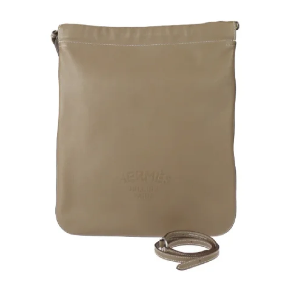 Hermès Vintage Pre-owned Leather shoulder-bags Gray Dames