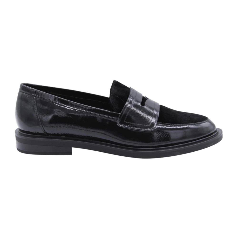 Ctwlk. Black Classic Leather Moccasin Shoes - Female - Loafers - 3 Uk - Shoes