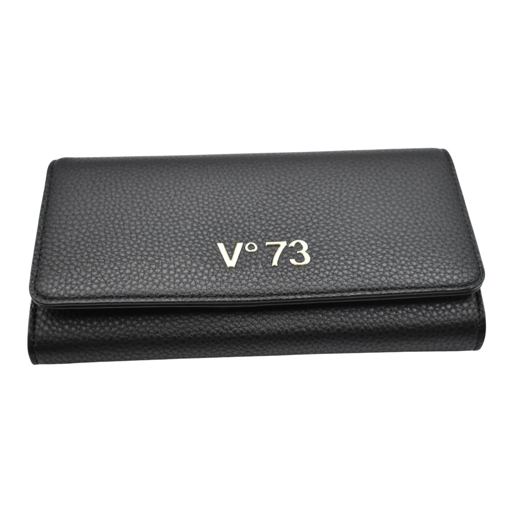 V73 Zwarte Portemonnees voor Mannen en Vrouwen Black Dames