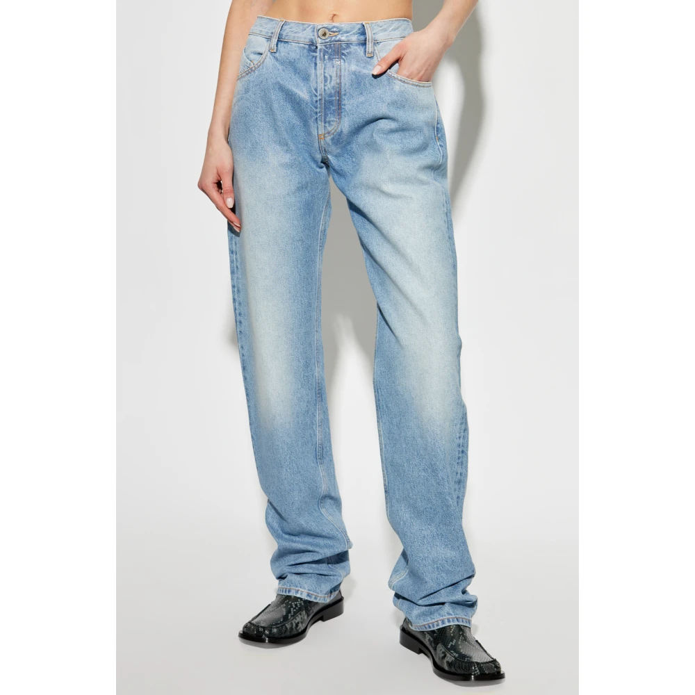 The Attico Jeans met logo Blue Dames