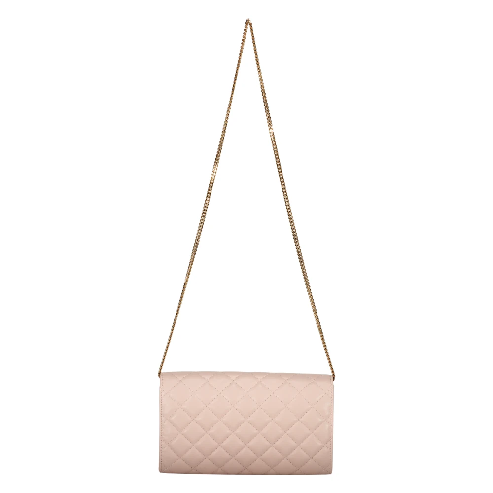 Versace Gewatteerde Leren Clutch met Logo Pink Dames