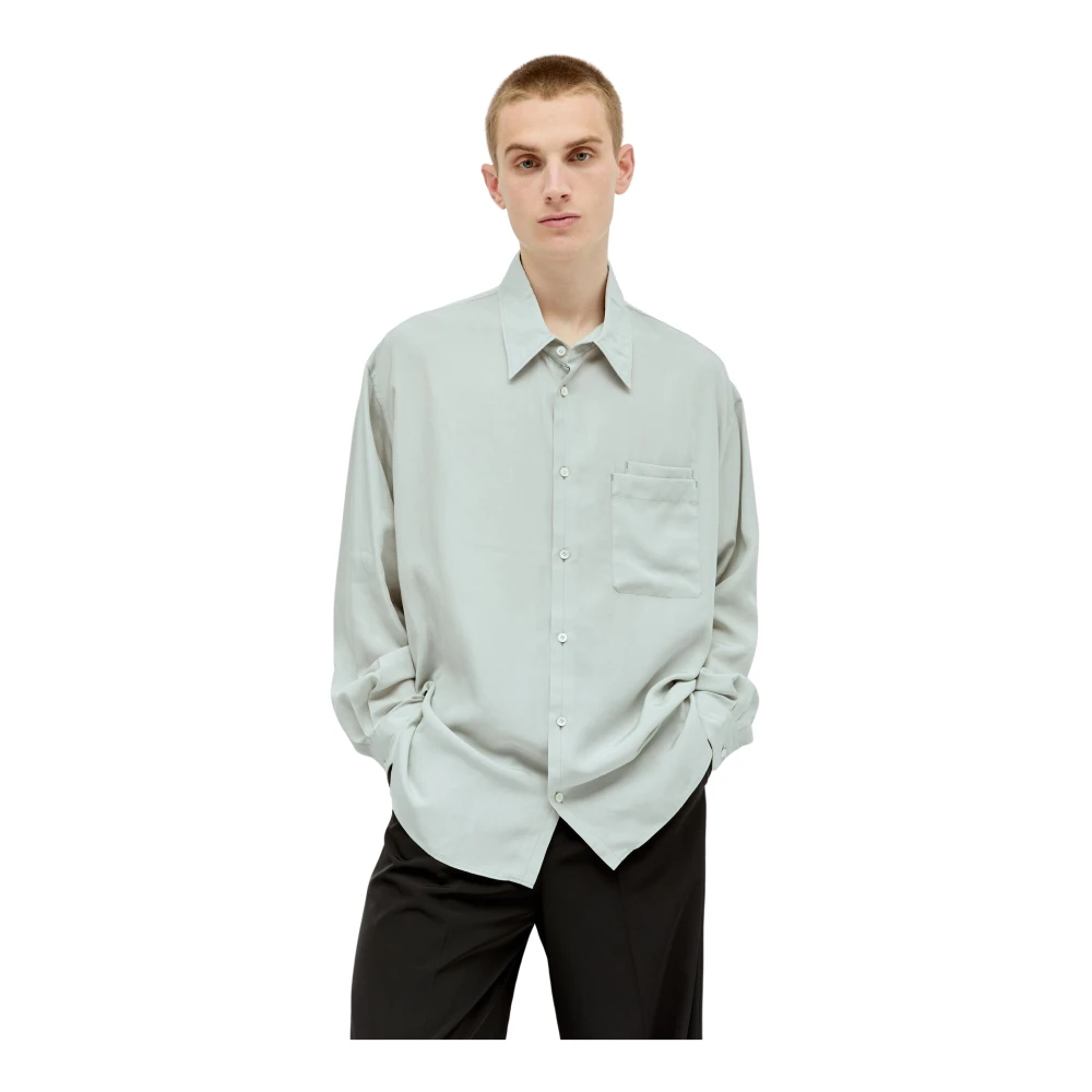 Lemaire Zachte Double Pocket Shirt Gray Heren