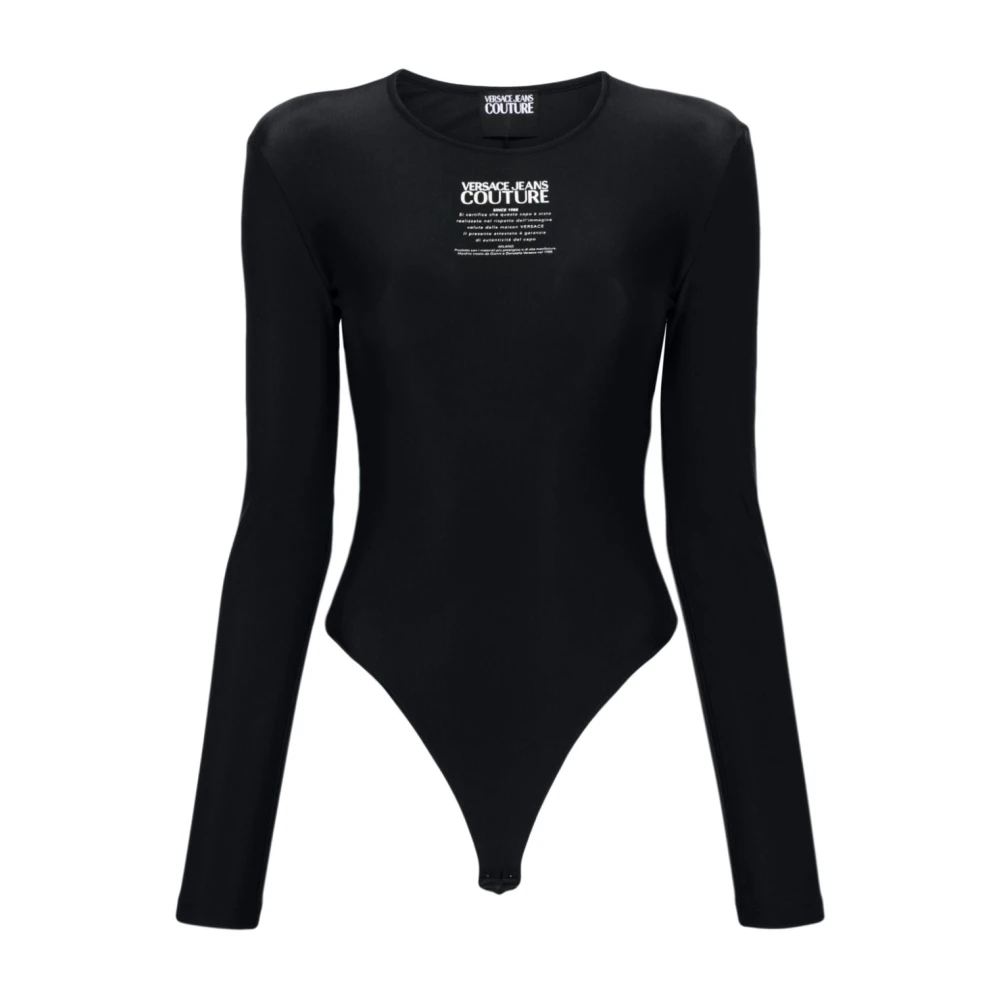 Versace Jeans Couture Zwarte Topwear voor Vrouwen Aw24 Black Dames