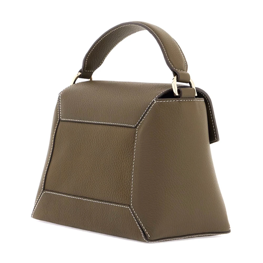 Strathberry Khaki Leren Handtas Mozaïek Green Dames