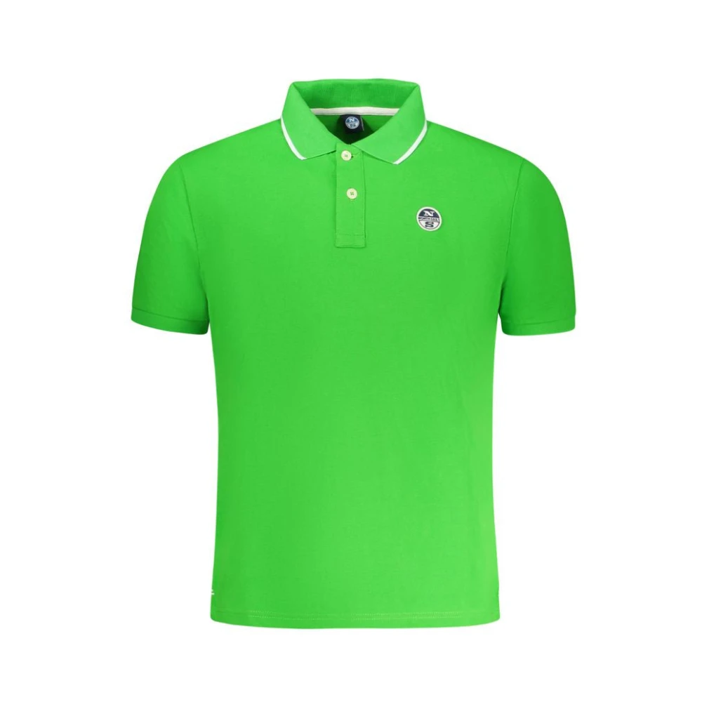 North Sails Mannelijk Groente Groen Katoenen Poloshirt Met Logo