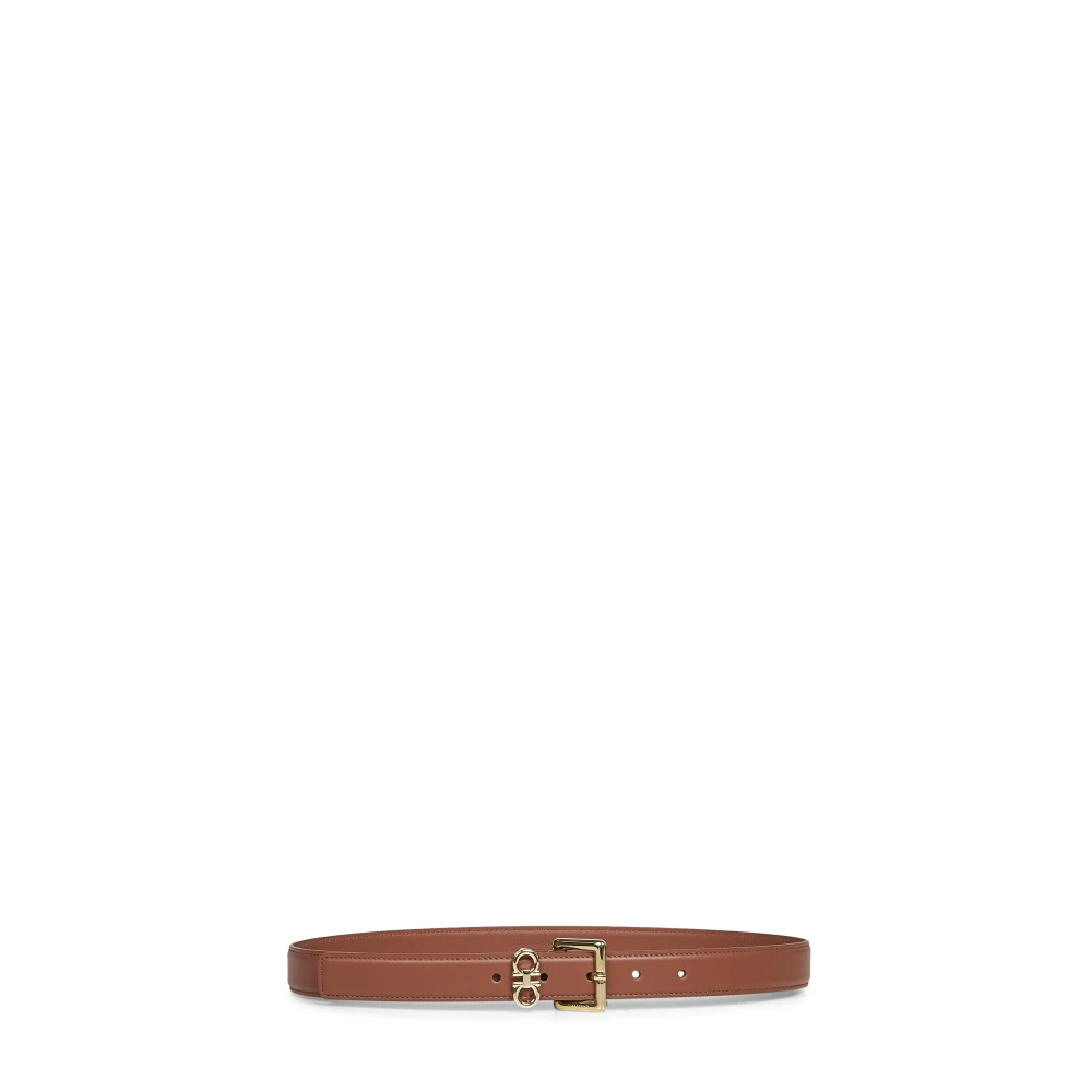 Ferragamo Belts, Female, 90 Cm, Gancini Buckle Belt Brown