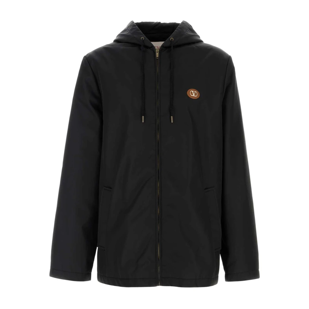 Valentino Garavani Black Light Jackets, Male, M, Caban Vlogo Signature
