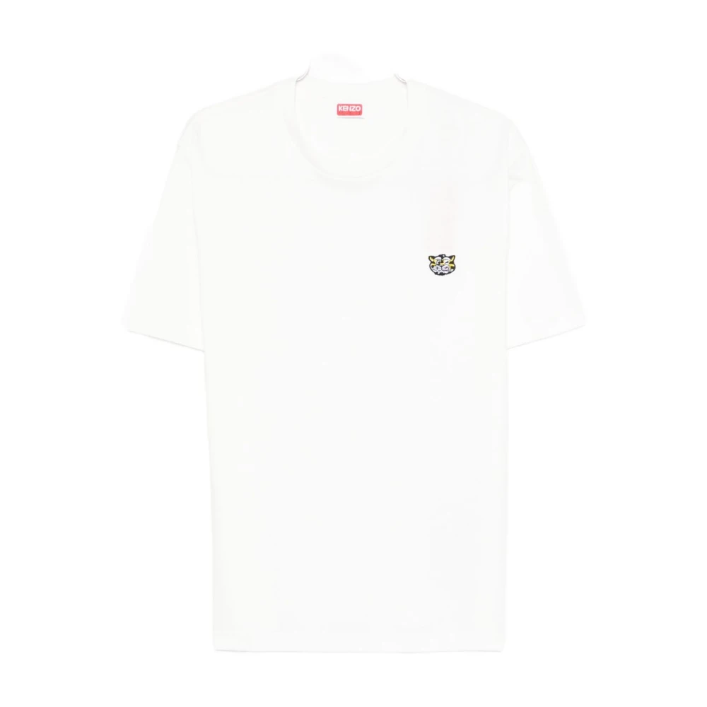 Kenzo Vit Wild Tiger Broderad T-Shirt