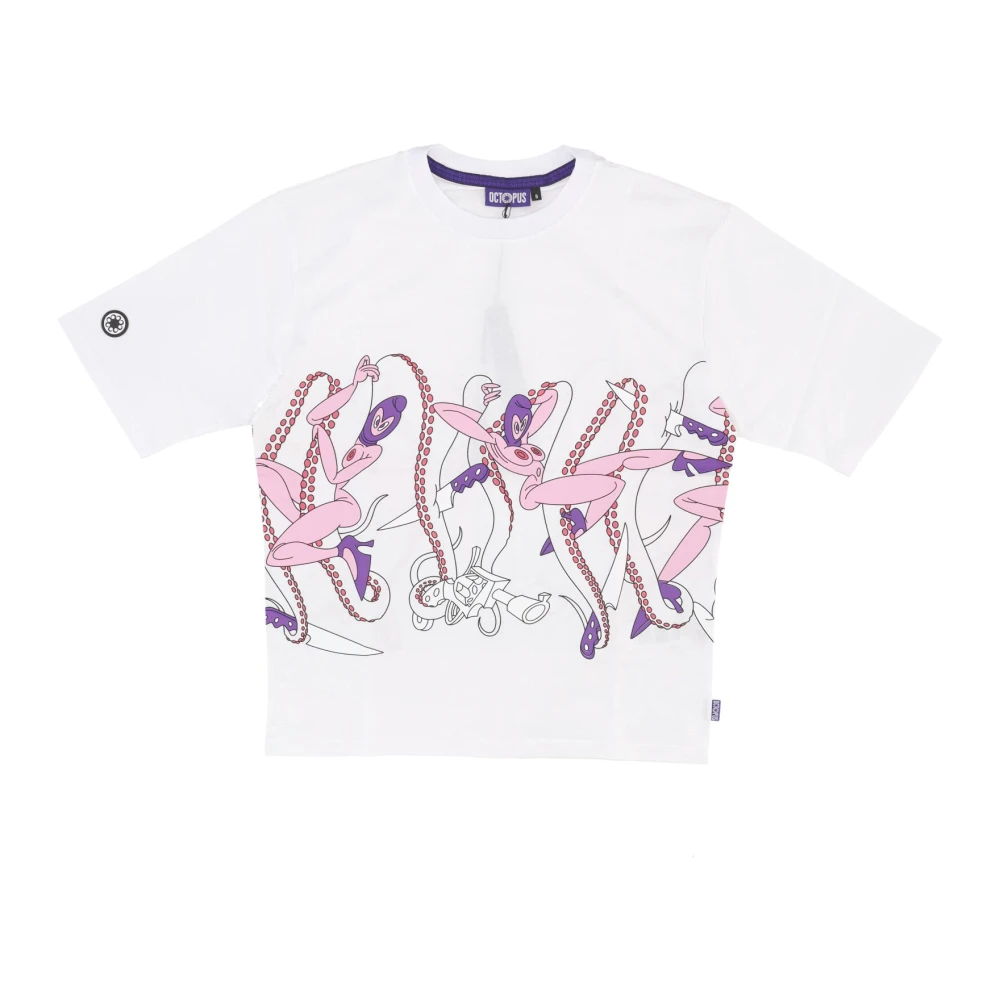 Octopus Witte Liefde Tee Korte Mouw Shirt White Heren