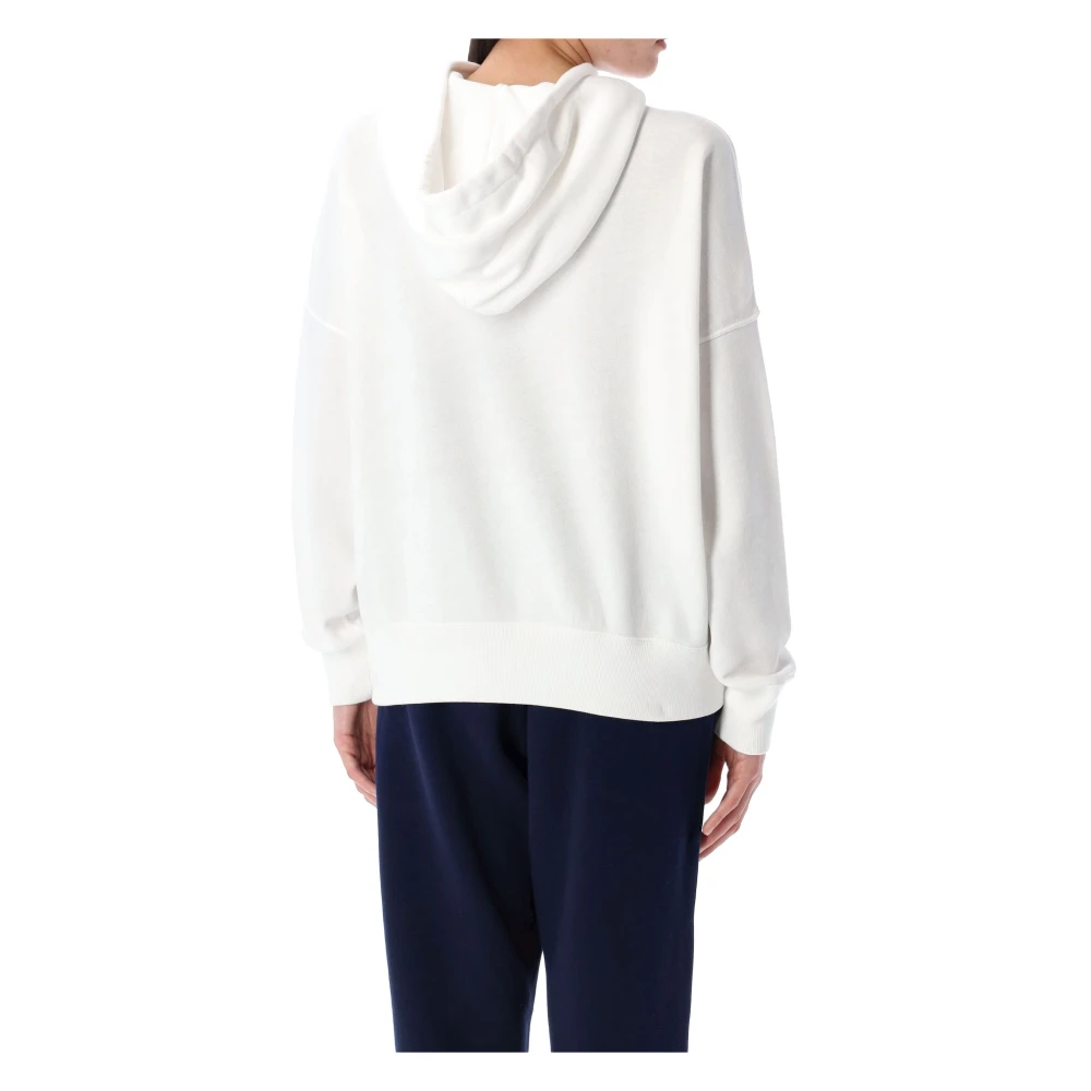 Ralph Lauren Polo Bear Fleece Hoodie White Dames