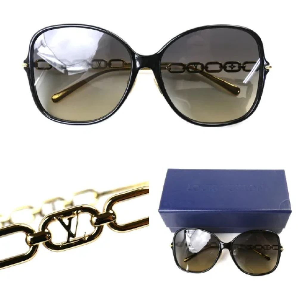 Louis Vuitton Vintage Pre-owned Plastic sunglasses Black Dames