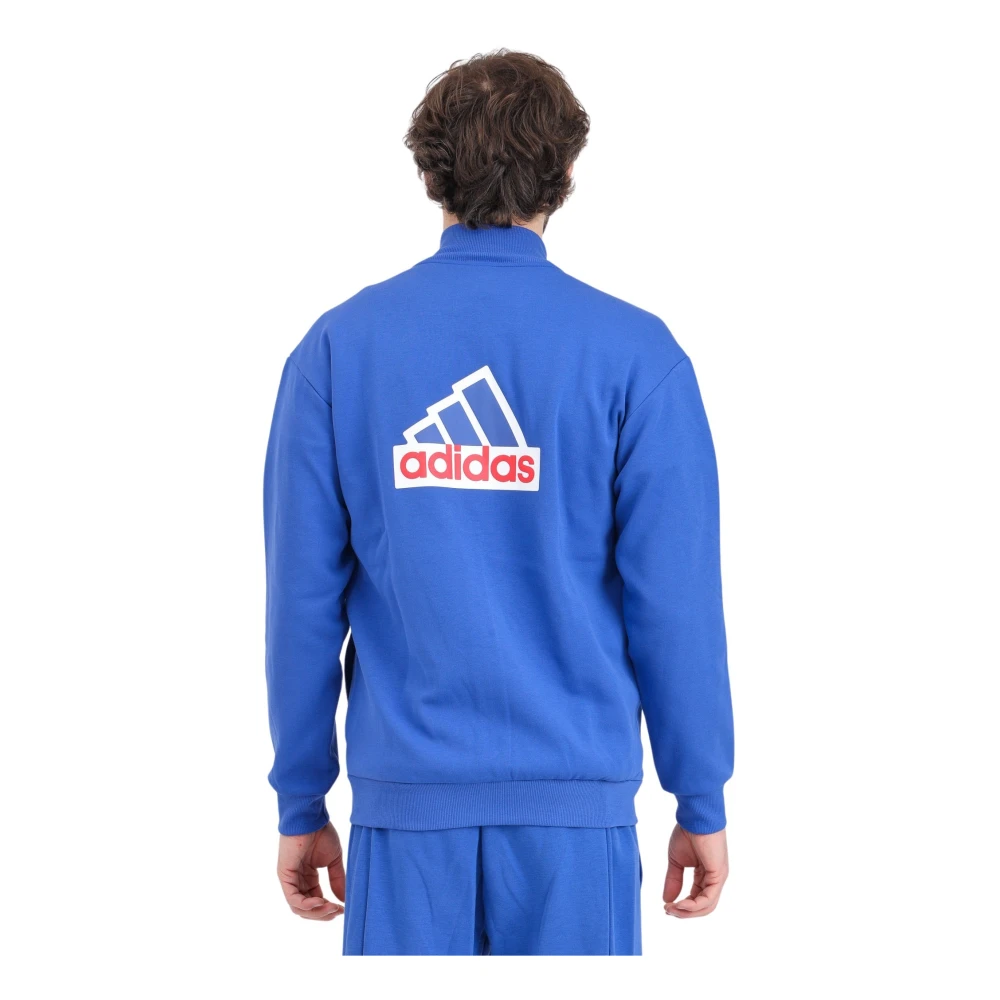 Adidas Elektrisch blauwe heren sweatshirt Future Icons Blue Heren