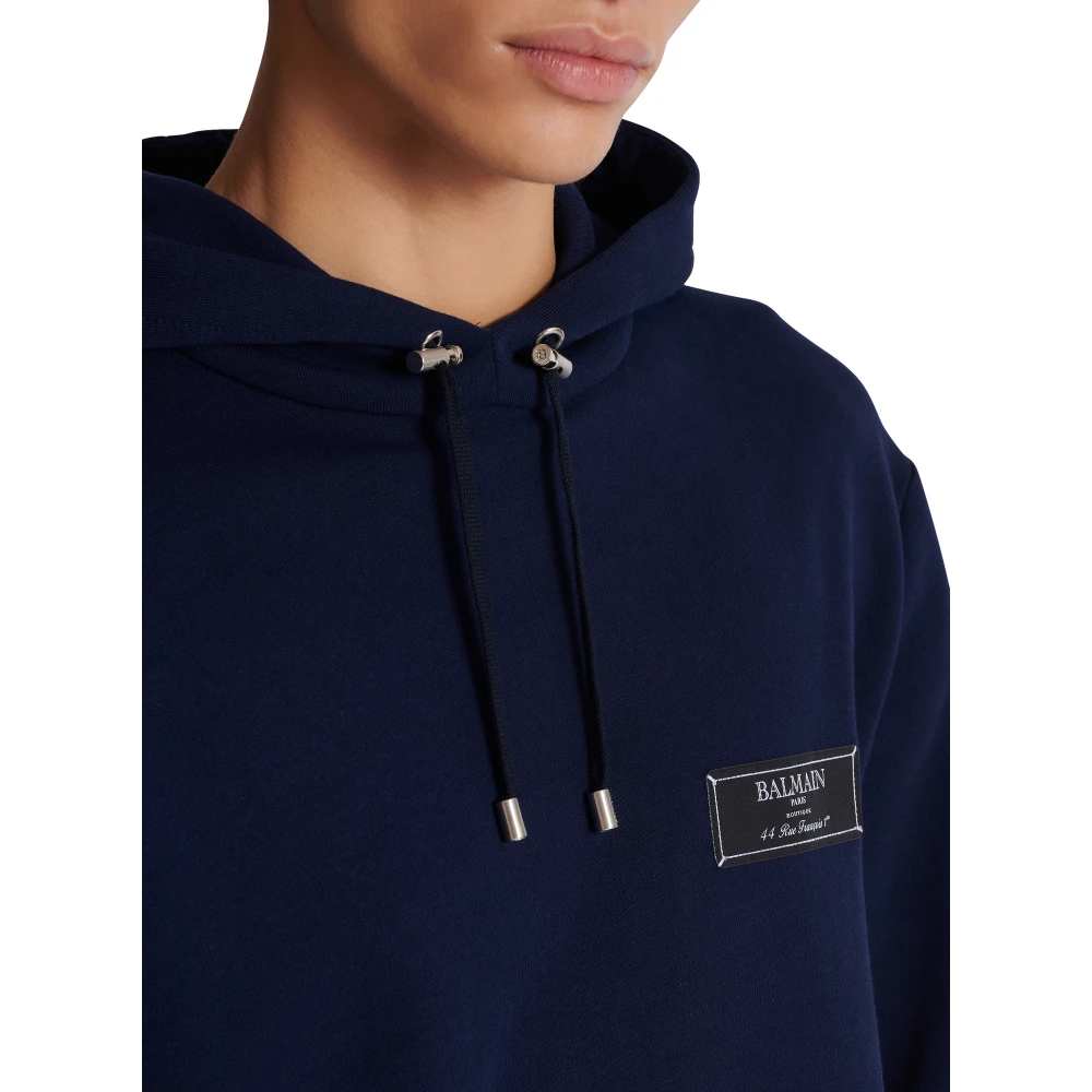 Balmain Hoodie Blue Heren