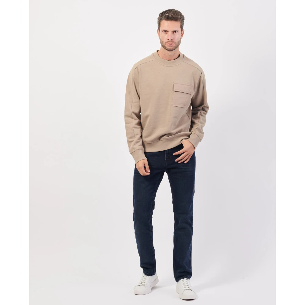 Hugo Boss Cargo Pocket Sweater Beige Heren