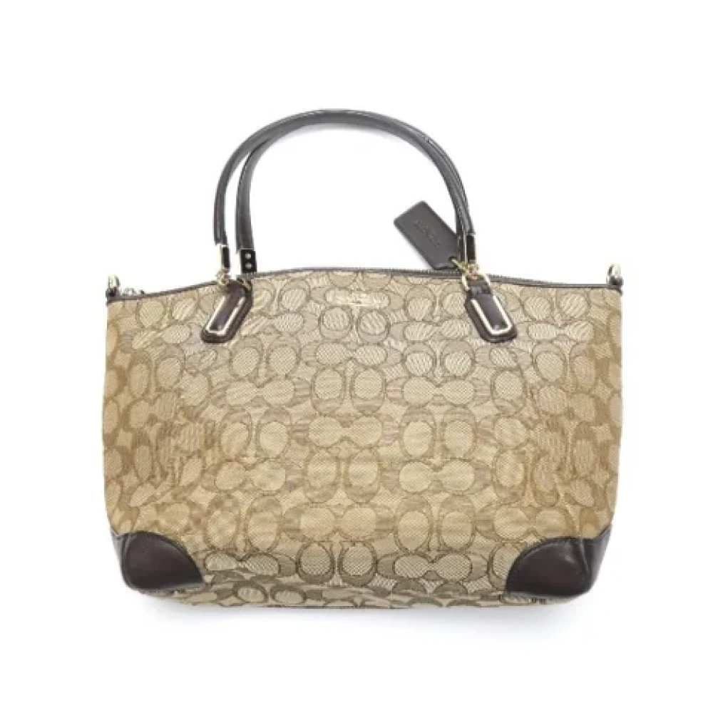 Coach Pre-owned Fabric handbags Beige Dames