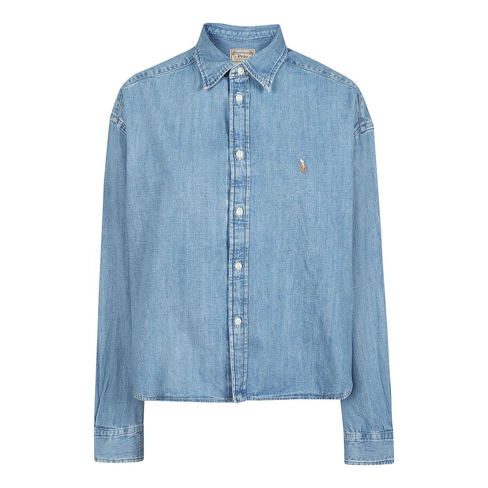 Ralph Lauren Knopen Voor Shirt Blue Dames