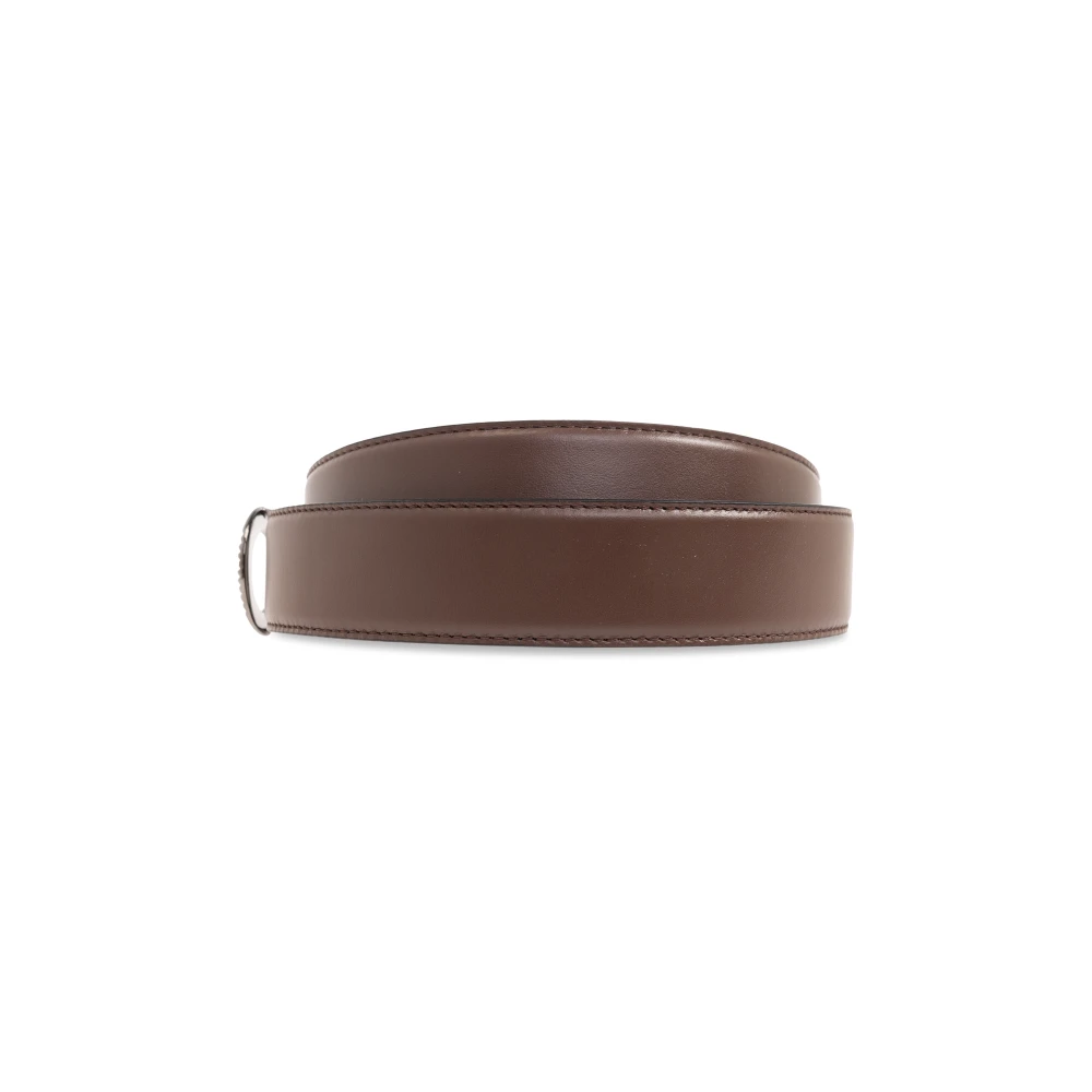 Salvatore Ferragamo Omkeerbare Verstelbare Riem Brown Heren