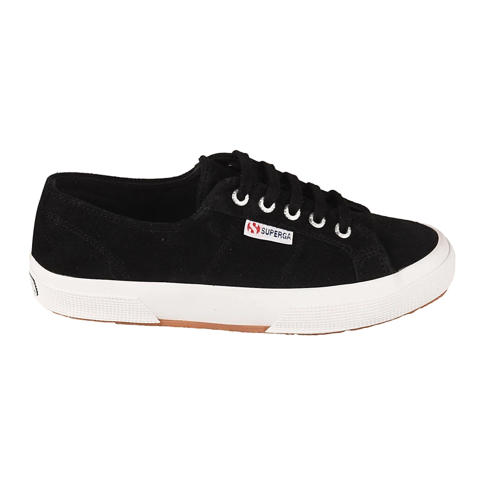 Superga Suede Leather Sneakers Dames Schoenen Zwart