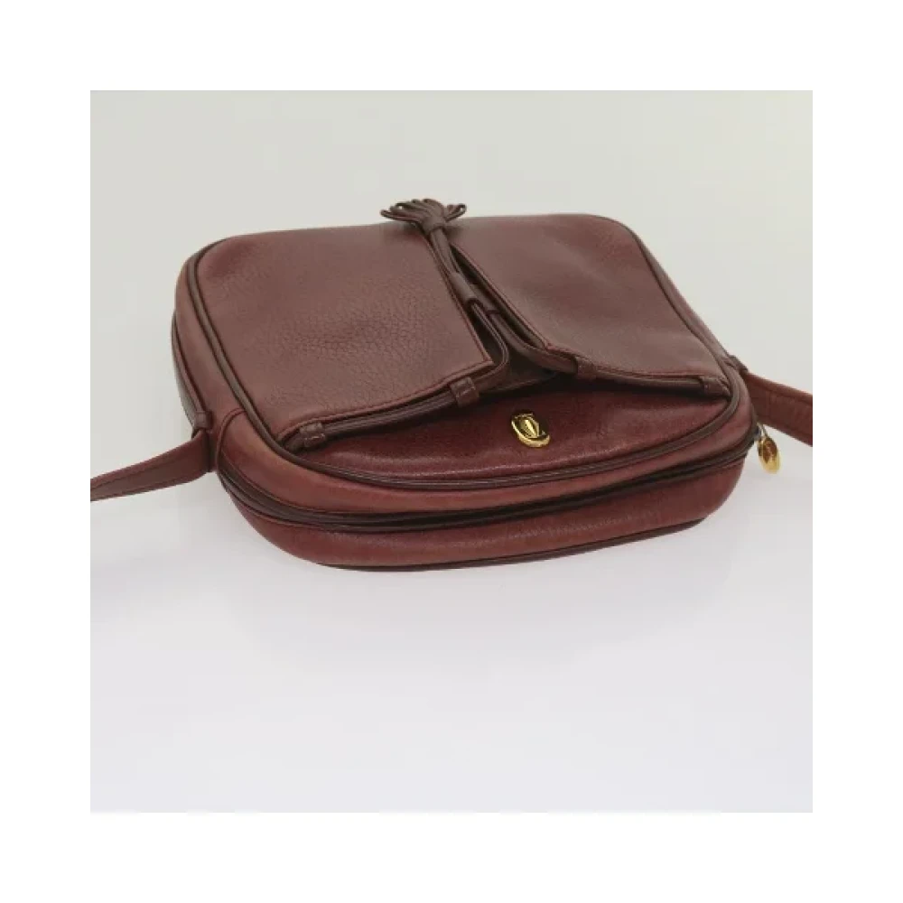 Cartier Vintage Pre-owned Leather shoulder-bags Red Dames